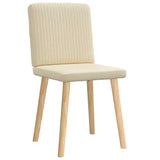 Chaises à manger lot de 2 crème tissu
