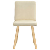 Chaises à manger lot de 2 crème tissu