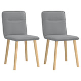 Chaises à manger lot de 2 gris clair tissu