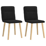 Chaises à manger lot de 2 noir tissu