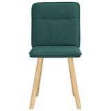 Chaises à manger lot de 2 vert foncé tissu