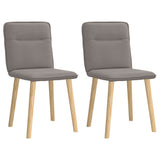 Chaises à manger lot de 2 taupe tissu