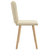 Chaises à manger lot de 2 crème tissu