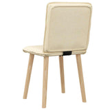 Chaises à manger lot de 2 crème tissu