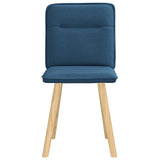 Chaises à manger lot de 2 bleu tissu