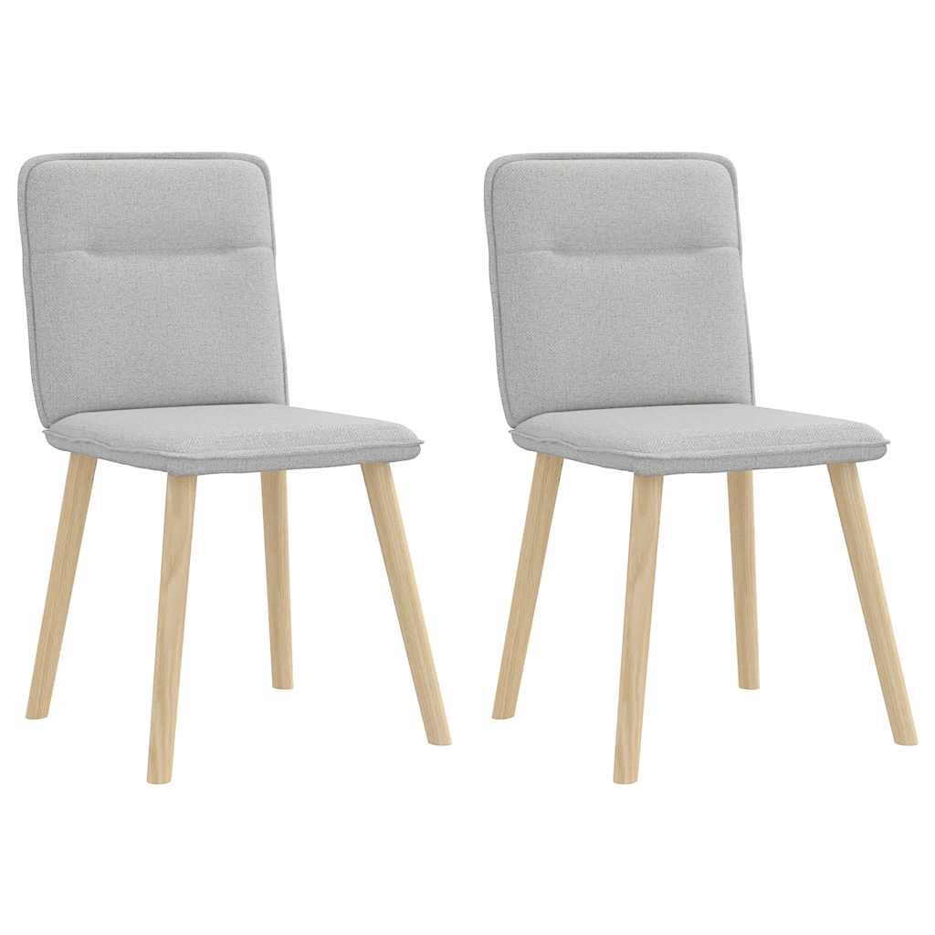 Chaises à manger lot de 2 gris nuage tissu