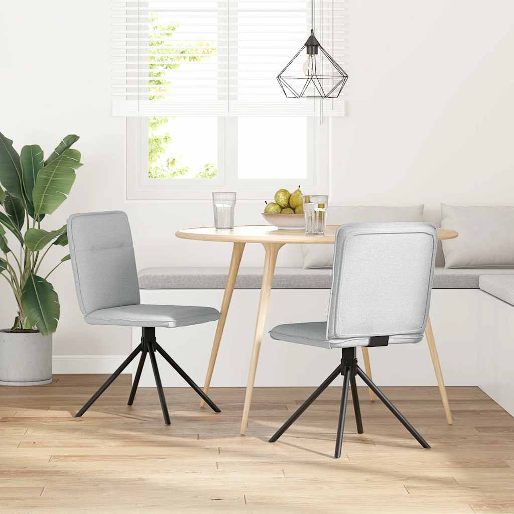 Chaises à manger lot de 2 gris nuage tissu