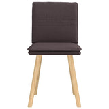 Chaises à manger lot de 2 marron foncé tissu