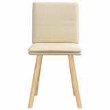 Chaises à manger lot de 2 crème tissu