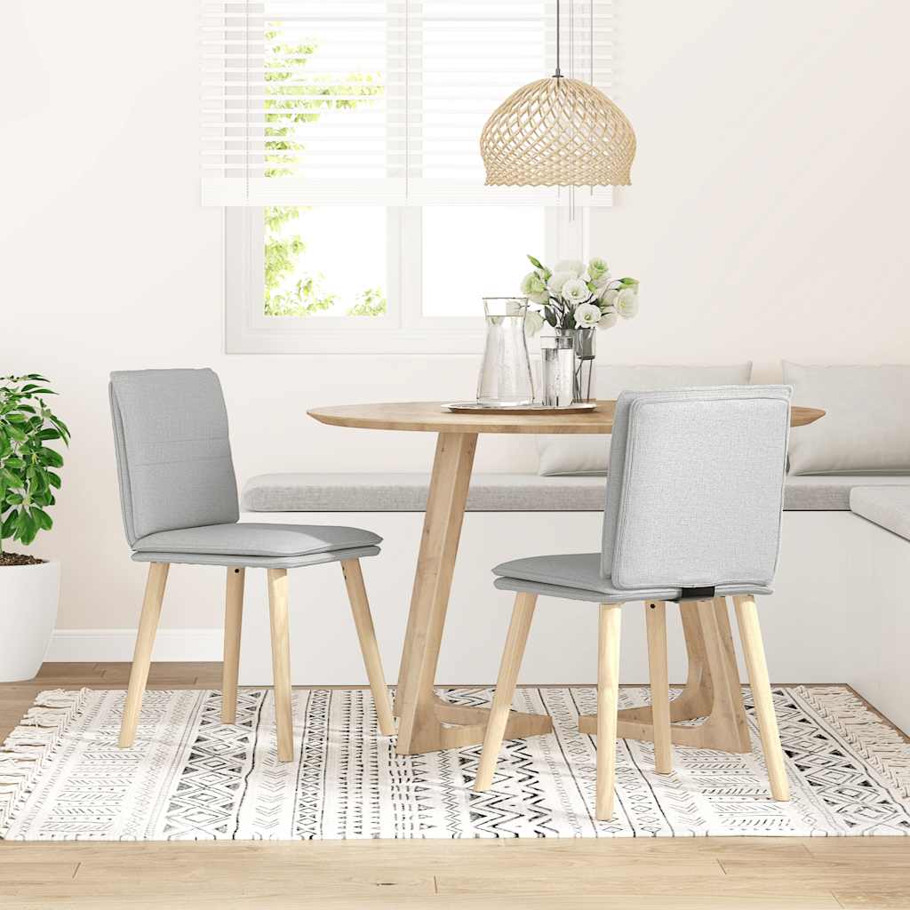 Chaises à manger lot de 2 gris nuage tissu