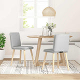 Chaises à manger lot de 2 gris nuage tissu