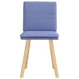 Chaises à manger lot de 2 bleu jean tissu