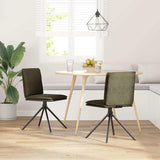 Chaise à manger vert armée similicuir daim