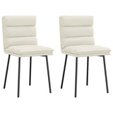 Chaises à manger lot de 2 Crème Velours