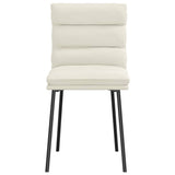 Chaises à manger lot de 2 Crème Velours