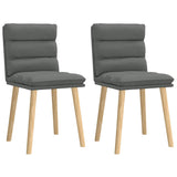 Chaises à manger lot de 2 gris foncé tissu