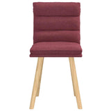 Chaises à manger lot de 2 rouge bordeaux tissu