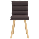 Chaises à manger lot de 2 marron foncé tissu