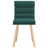 Chaises à manger lot de 2 vert foncé tissu