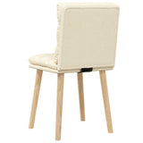 Chaises à manger lot de 2 crème tissu