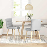 Chaises à manger lot de 2 gris nuage tissu