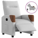 Fauteuil inclinable électrique gris nuage tissu