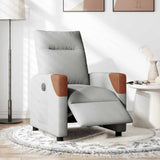 Fauteuil inclinable électrique gris nuage tissu