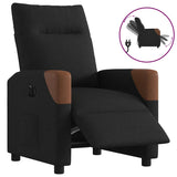Fauteuil inclinable électrique Noir Tissu