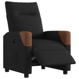 Fauteuil inclinable électrique Noir Tissu