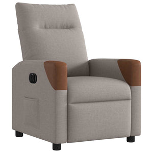 Fauteuil inclinable électrique Taupe Tissu
