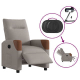 Fauteuil inclinable électrique Taupe Tissu