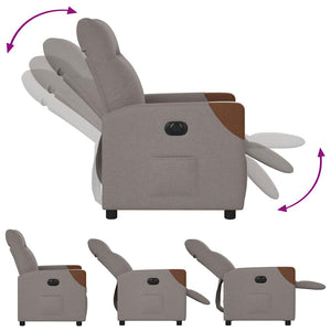 Fauteuil inclinable électrique Taupe Tissu