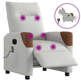 Fauteuil de massage inclinable électrique gris nuage tissu