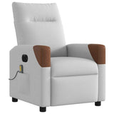 Fauteuil de massage inclinable électrique gris nuage tissu