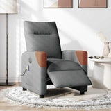 Fauteuil inclinable de massage électrique gris foncé tissu