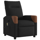 Fauteuil de massage inclinable électrique Noir Tissu
