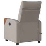 Fauteuil de massage inclinable électrique Taupe Tissu