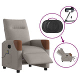 Fauteuil de massage inclinable électrique Taupe Tissu