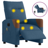 Fauteuil inclinable de massage électrique Bleu Tissu