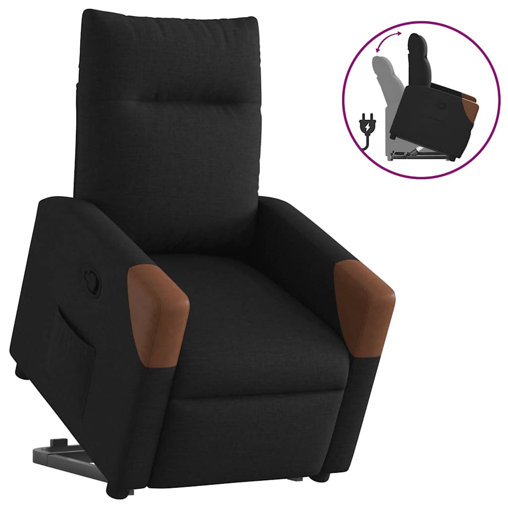 Fauteuil inclinable noir tissu