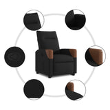 Fauteuil inclinable noir tissu