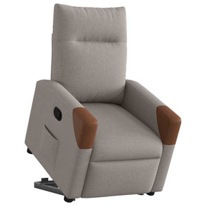 Fauteuil inclinable taupe tissu