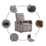 Fauteuil inclinable taupe tissu