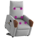 Fauteuil de massage inclinable gris nuage tissu