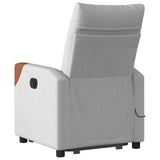 Fauteuil de massage inclinable gris nuage tissu