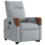 Fauteuil de massage inclinable Gris clair Tissu