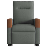 Fauteuil de massage inclinable Gris foncé Tissu