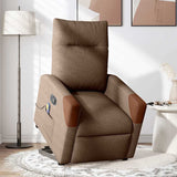 Fauteuil de massage inclinable Marron Tissu