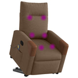 Fauteuil de massage inclinable Marron Tissu