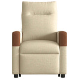 Fauteuil inclinable de massage Crème Tissu